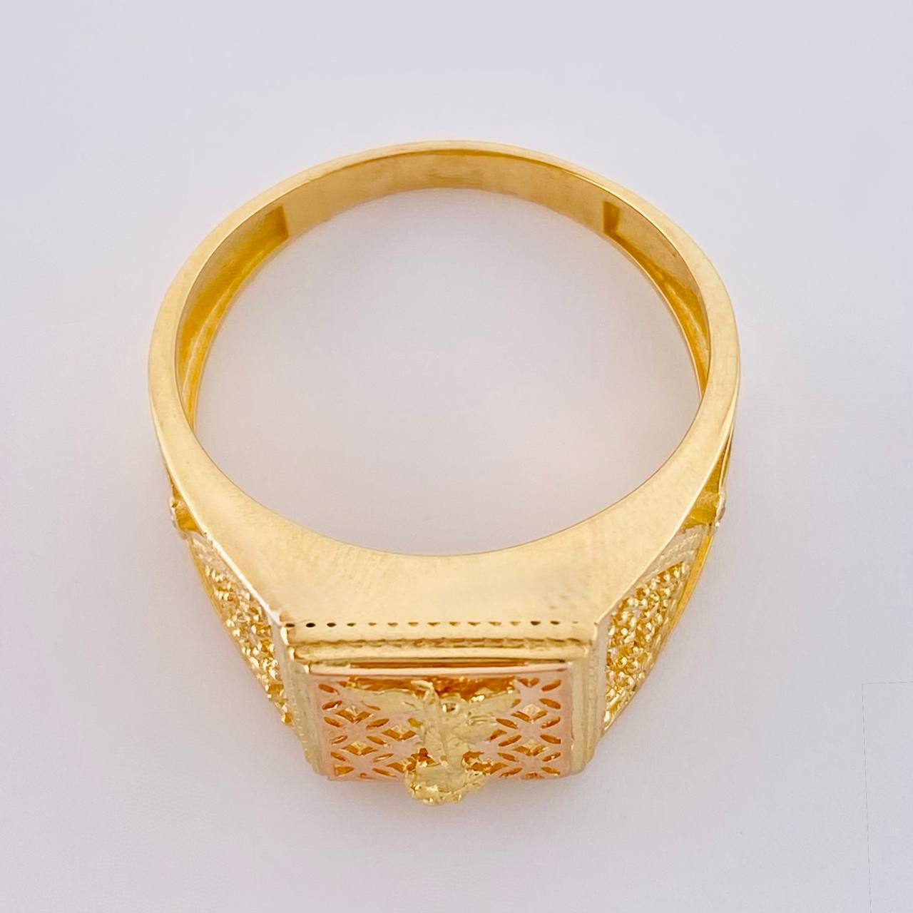 Anillo San Miguel Filigrama 6.05 g / T11 1/4 Dos Oros Amarillo Rosa 18K