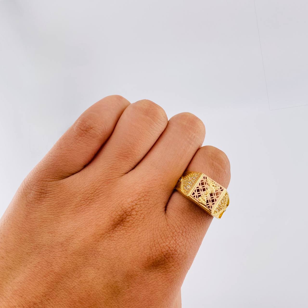 Anillo San Miguel Filigrama 6.05 g / T11 1/4 Dos Oros Amarillo Rosa 18K