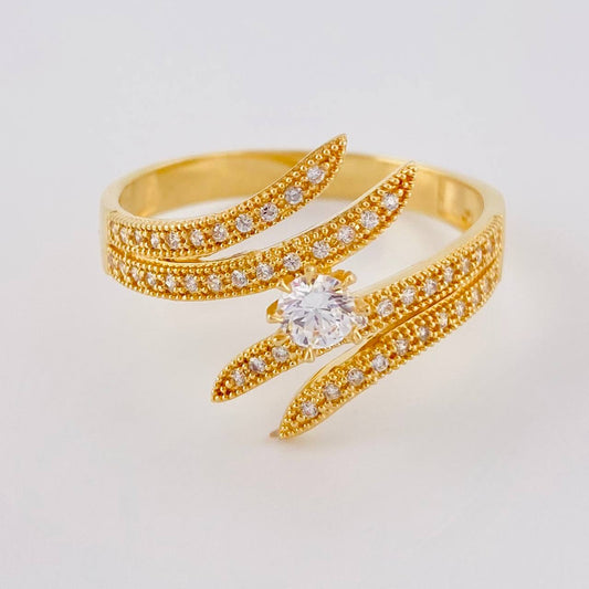 Anillo Olas Convexas 4.6 g / T10 1/4 Oro Amarillo 18K