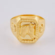 Signet Ring Horse Dollar 4.05 g / T12 1/2 18K Yellow Gold