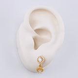 Topos Halo Largos 2.85 g / 3/4 in Oro Amarillo 18K