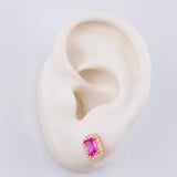 Topos Halo Rectangulo 2.1 g / in / 9.24 mm Oro Amarillo 18K