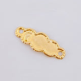 Herraje Placa Nube Pie Bordeada 0.25 g / 3/4 in Oro Amarillo 18K