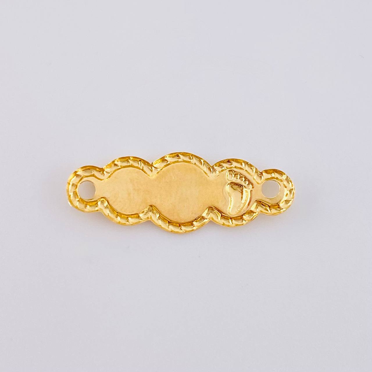 Herraje Placa Nube Pie Bordeada 0.25 g / 3/4 in Oro Amarillo 18K