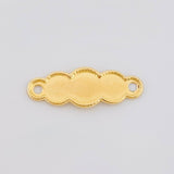 Herraje Placa Nube Bordeada 0.25 g / 3/4 in Oro Amarillo 18K