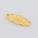 Herraje Placa Nube Bordeada 0.25 g / 3/4 in Oro Amarillo 18K