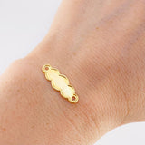 Herraje Placa Nube Bordeada 0.25 g / 3/4 in Oro Amarillo 18K