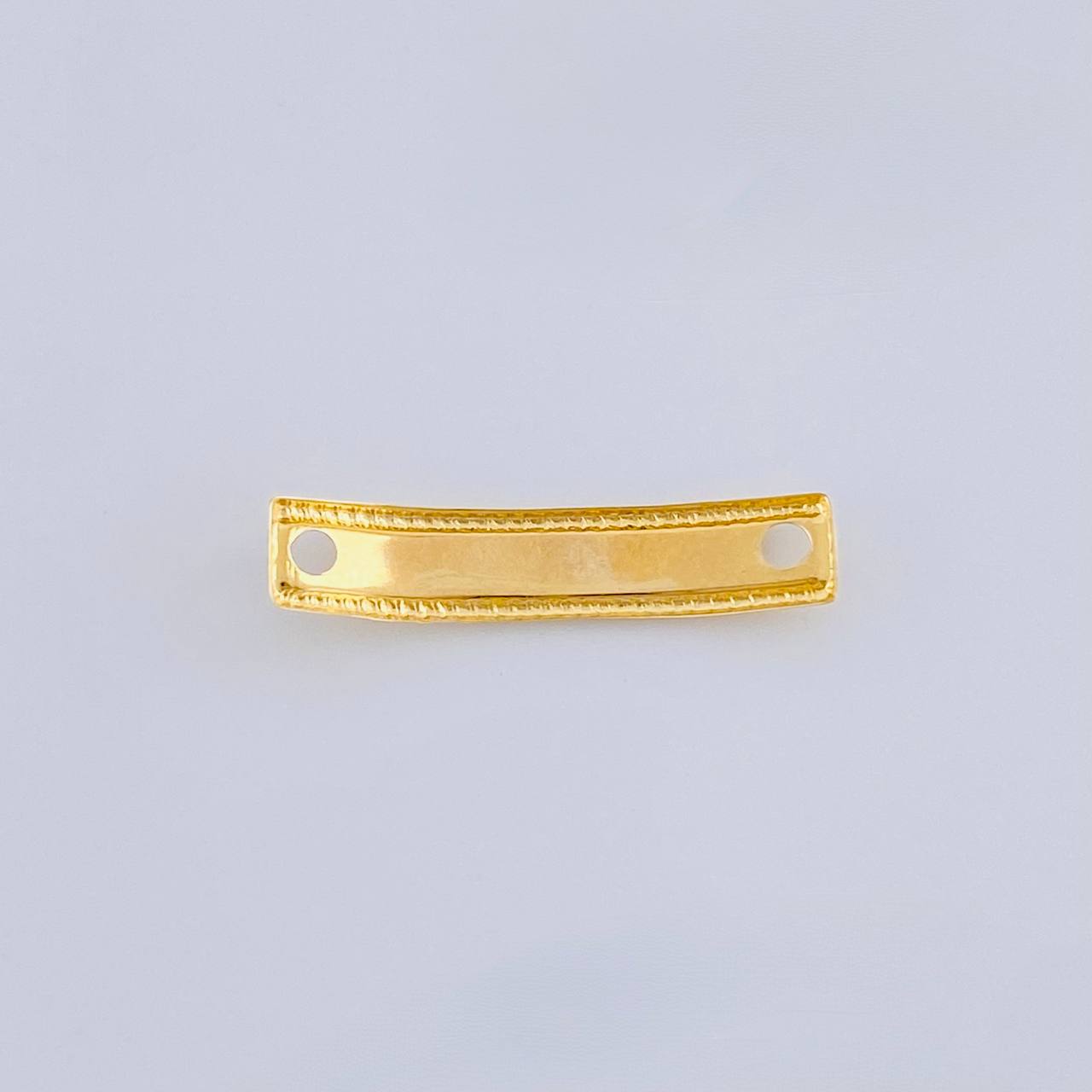 Herraje Placa Rectangular Bordeada 0.2 g / 3/4 in Oro Amarillo 18K