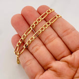 Cadena Figaro 7.7g / 24 in / 4.35mm Oro Amarillo 18K