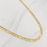 Cadena Figaro 7.7g / 24 in / 4.35mm Oro Amarillo 18K