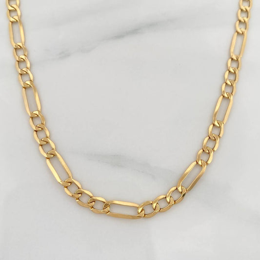 Figaro Chain 7.7g / 24 in / 4.35mm Yellow Gold 18K