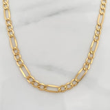 Cadena Figaro 7.7g / 24 in / 4.35mm Oro Amarillo 18K