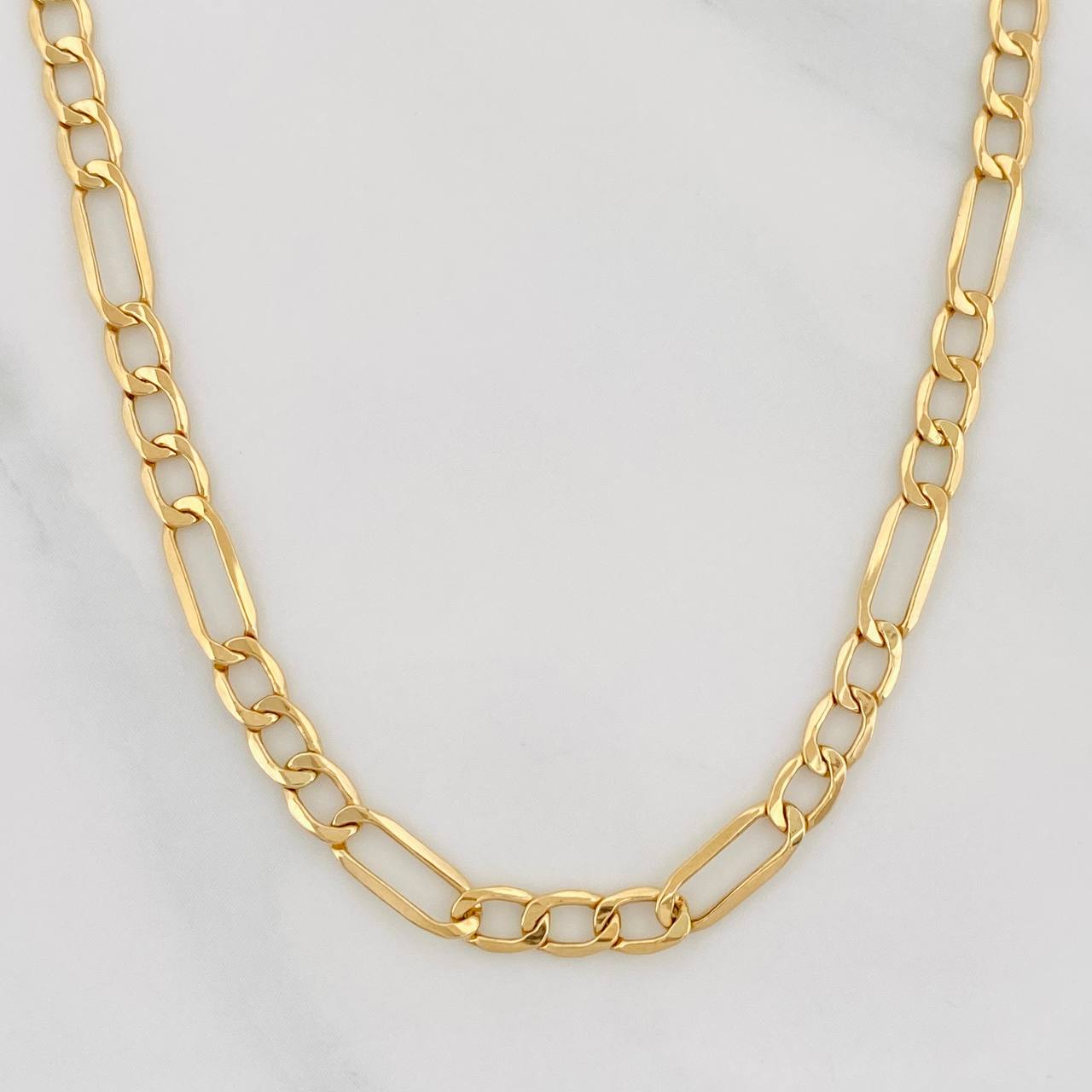 Cadena Figaro 5.6g / 24 in / 3.35mm Oro Amarillo 18K