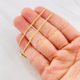 Flat Mariner Chain 2.45g / 18 in / 1.57mm Yellow Gold 18K