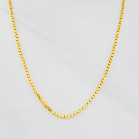 Cadena Veneciana 3.3g / 18 in / 0.97mm Oro Amarillo 18K