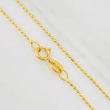 Cadena Mini Militar 1.45g / 18 in / 1mm Oro Amarillo 18K