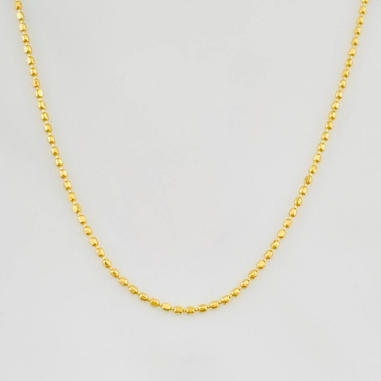 Cadena Mini Militar 1.45g / 18 in / 1mm Oro Amarillo 18K
