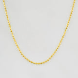 Cadena Mini Militar 2g / 18 in / 0.9mm Oro Amarillo 18K