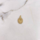 Pendant Medal 0.85gr / 2.1cm / Diamond Cut 18K Yellow Gold #