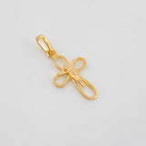 Pendant Cross Christ 0.65 g / 1 in Yellow Gold 18K
