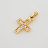 Dije Cruz 0.7 g / 1/2 in Oro Amarillo 18K