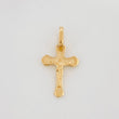 Pendant Cross Christ 0.7 g / 3/4 in 18K Yellow Gold