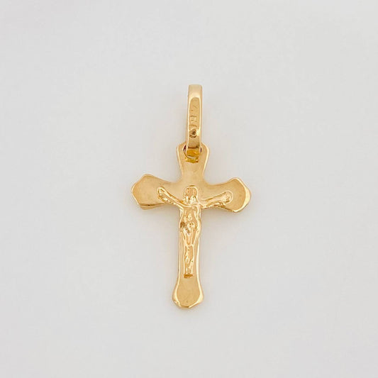 Pendant Cross Christ 0.7 g / 3/4 in 18K Yellow Gold