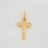Pendant Cross Christ 0.7 g / 3/4 in 18K Yellow Gold