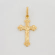 Pendant Cross Christ 0.7 g / 1 in Yellow Gold 18K