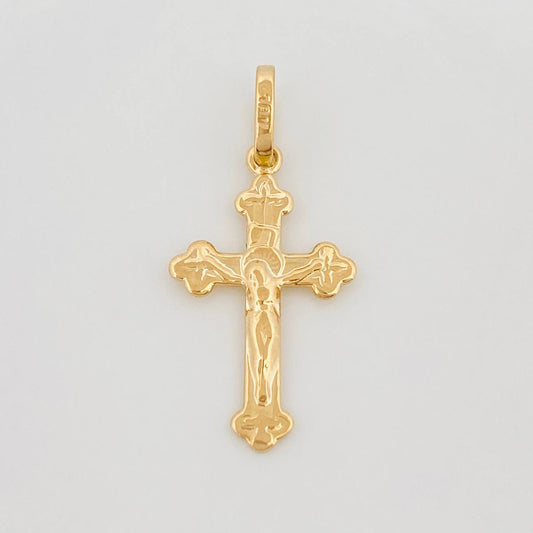 Dije Cruz Cristo Ortodoxa 0.7 g / 1 in Oro Amarillo 18K