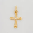 Dije Cruz 0.85 g / 1/2 in Oro Amarillo 18K