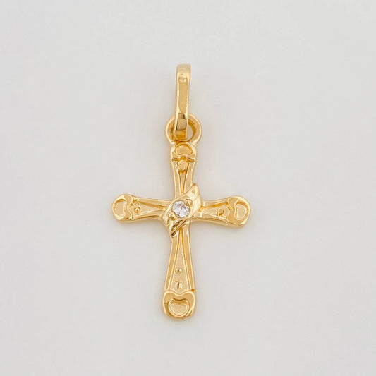 Pendant Cross 0.85 g / 1/2 in 18K Yellow Gold