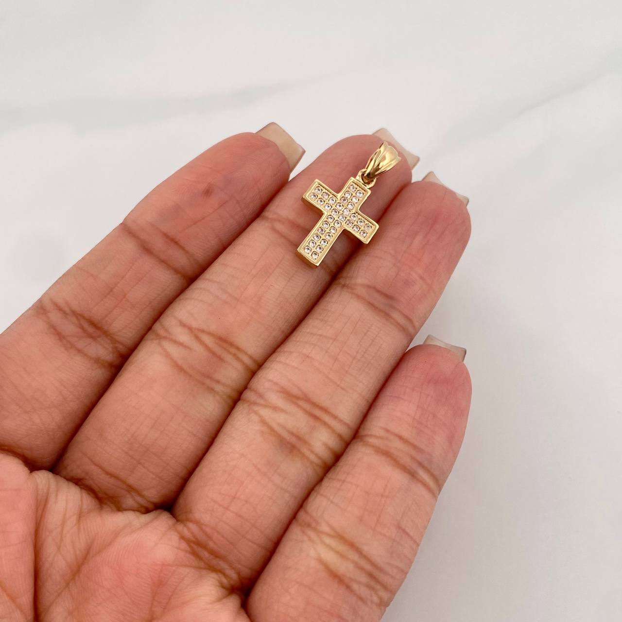 Dije Cruz 1.5 g / 1 in Oro Amarillo 18K
