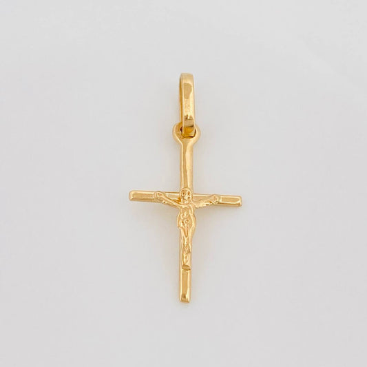 Dije Cruz Cristo 0.65 g / 1 in Oro Amarillo 18K