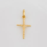 Pendant Cross Christ 0.65 g / 3/4 in Yellow Gold 18K