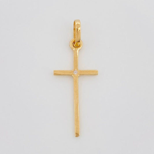 Pendant Cross 0.65 g / 1 in Yellow Gold 18K