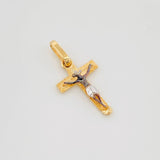 Dije Cruz Cristo Milagroso De Buga 0.8 g / 1 in Tres Oros 18K