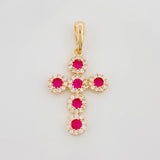 Pendant Dense Cross 2.6 g / 1 1/4 in 18K Yellow Gold