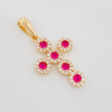 Pendant Dense Cross 2.6 g / 1 1/4 in 18K Yellow Gold