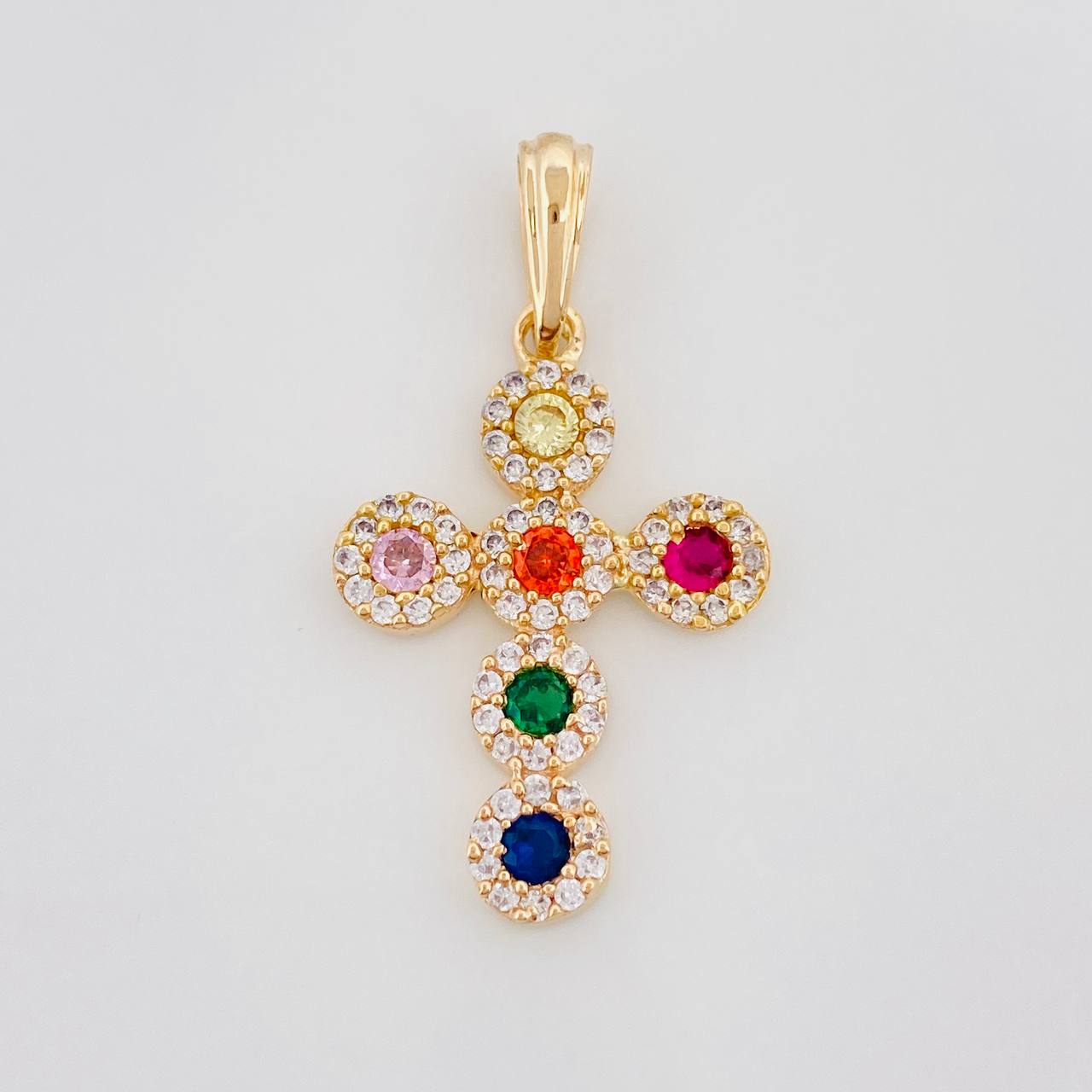 Pendant Dense Cross 2.6 g / 1 1/4 in 18K Yellow Gold