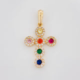 Pendant Dense Cross 2.6 g / 1 1/4 in 18K Yellow Gold