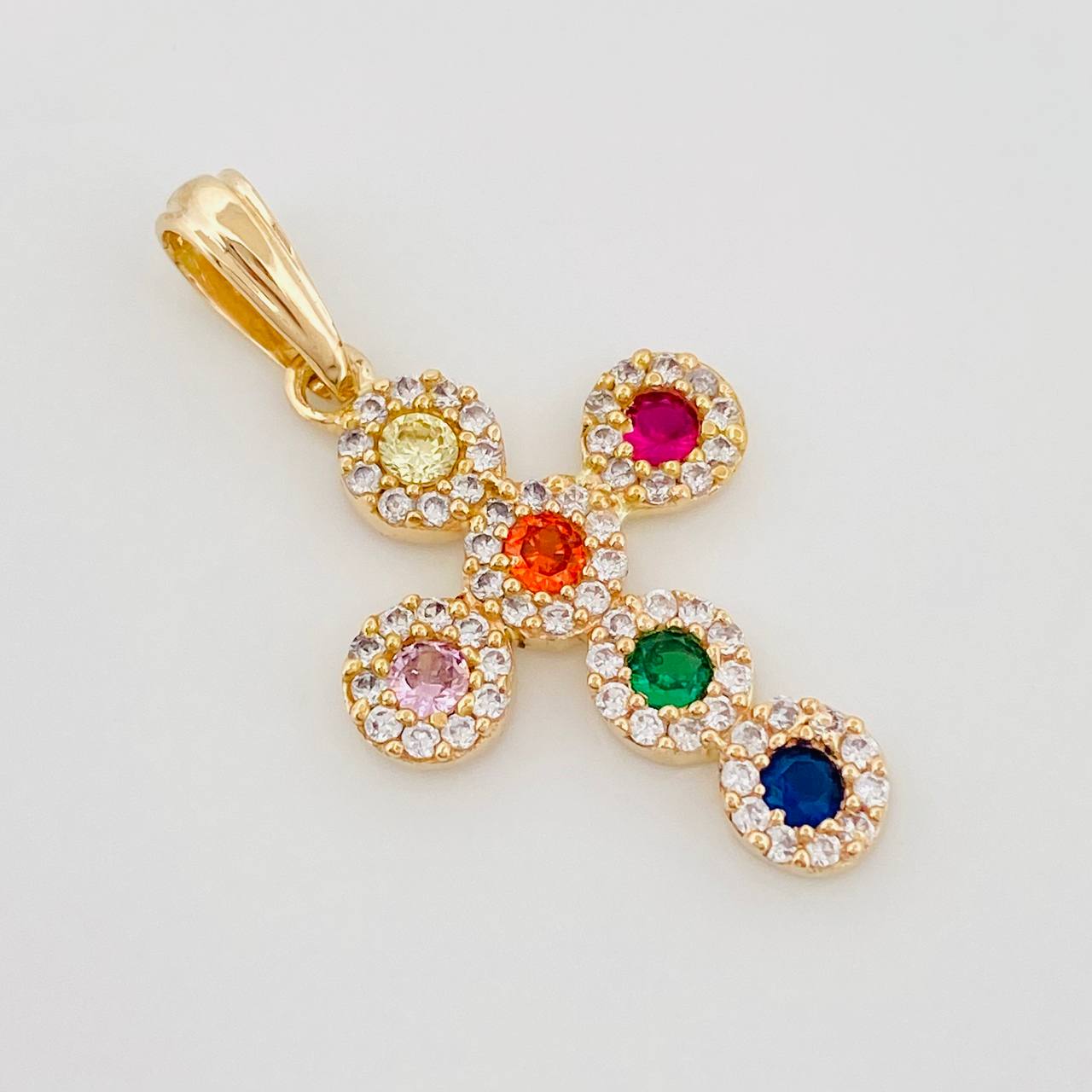 Pendant Dense Cross 2.6 g / 1 1/4 in 18K Yellow Gold