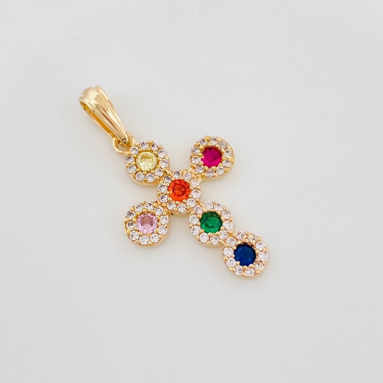 Pendant Dense Cross 2.6 g / 1 1/4 in 18K Yellow Gold