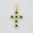 Pendant Dense Cross 2.6 g / 1 1/4 in 18K Yellow Gold