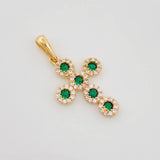 Pendant Dense Cross 2.6 g / 1 1/4 in 18K Yellow Gold