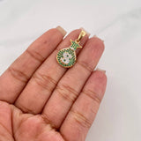Pendant Money Bag 2.6 g / 1 1/4 in Two-Tone Yellow White Gold 18K