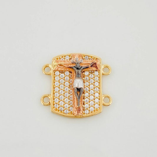 Charm Christ 2.35 g / 1/2 in Three Golds 18K