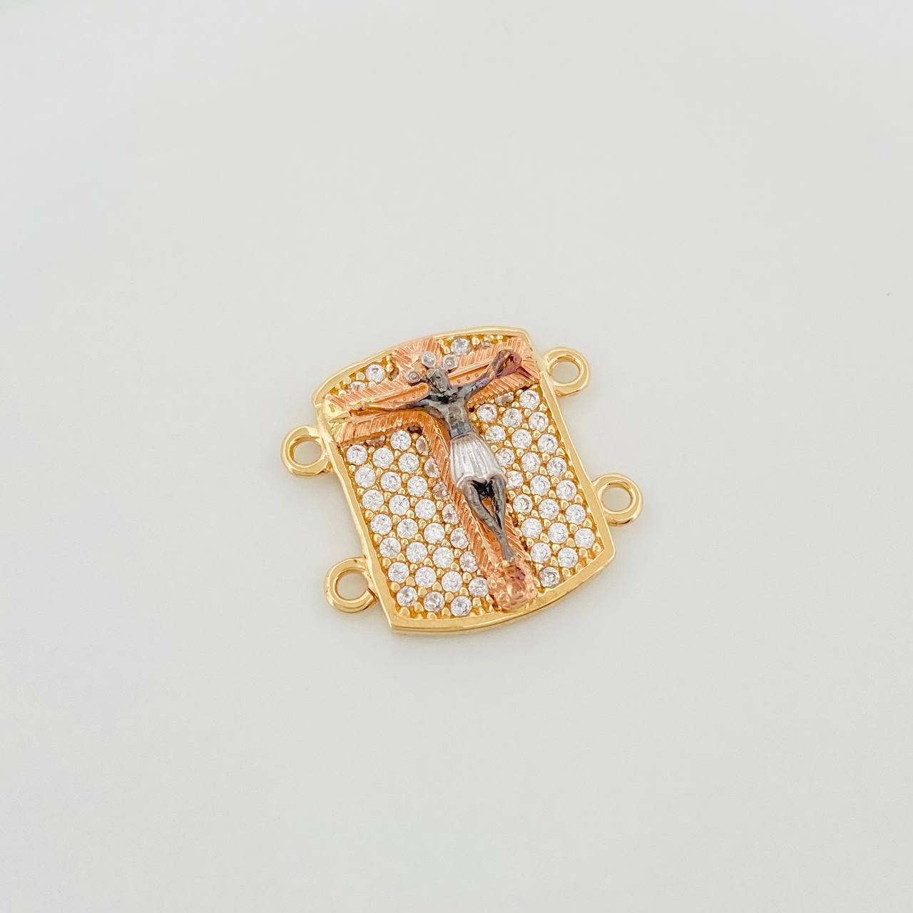 Charm Christ 2.35 g / 1/2 in Three Golds 18K