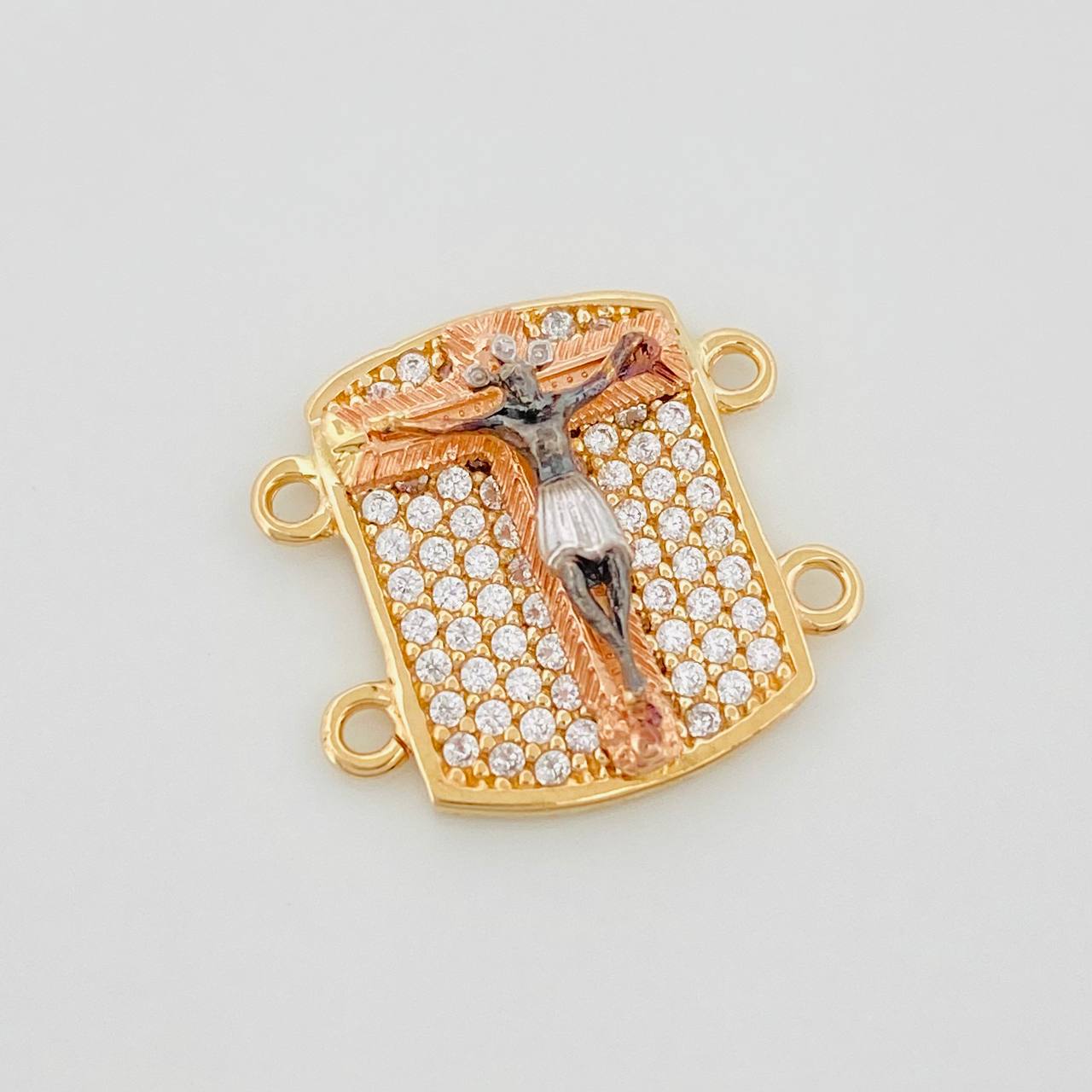 Charm Christ 2.35 g / 1/2 in Three Golds 18K