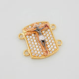 Charm Christ 2.35 g / 1/2 in Three Golds 18K